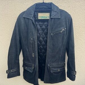 Guess Black Leather Jacket